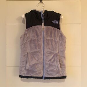The North Face Reversible Fuzzy Hooded Vest Girls 7/8